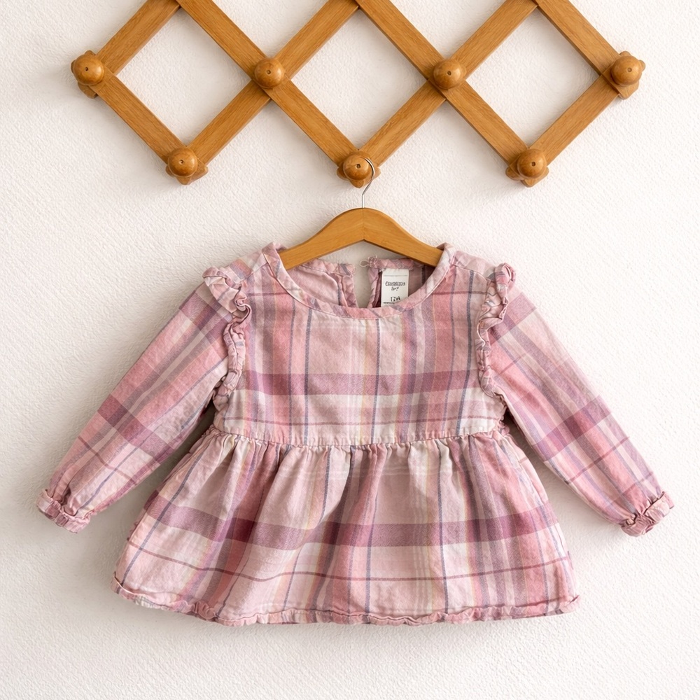 OshKosh B'gosh Pink Plaid Kids Blouse